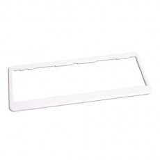 WHITE NUMBER PLATE FRAME PAIR