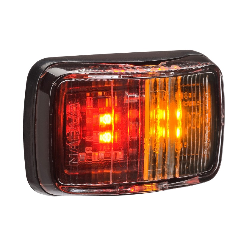 LED 12V MDL37 SIDE MARKER LAMP RED/AMBER
