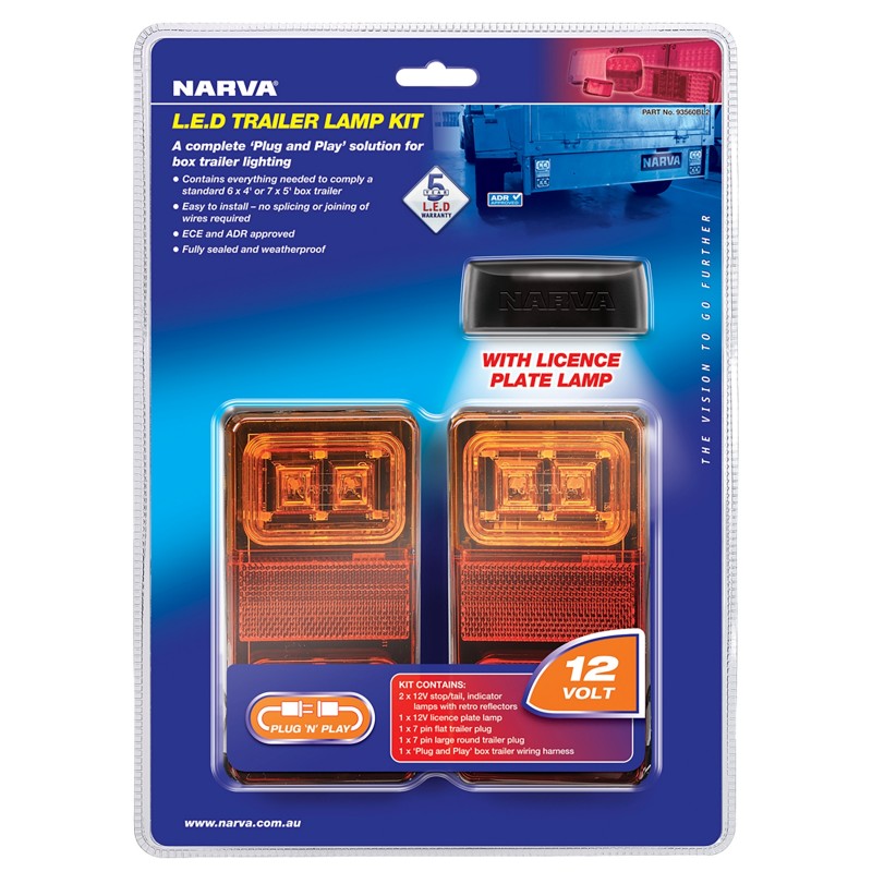 LED 12V MDL35 RECTANGLE TRAILER LAMP KIT