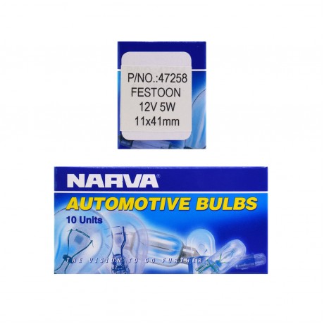 GLOBE 12V 5W 11X41MM FESTOON PK10