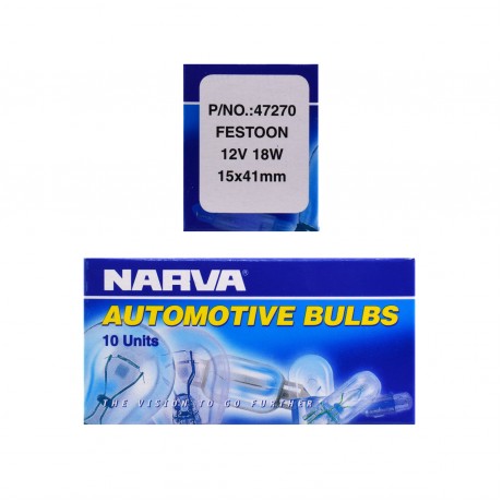 GLOBE 12V 18W 15X41MM FESTOON PK10