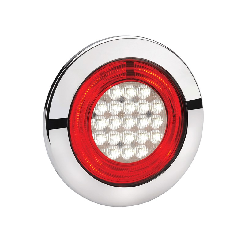 9-33V MDL 56 LED REVERSE LAMP RED WITH RED LED TAIL RING