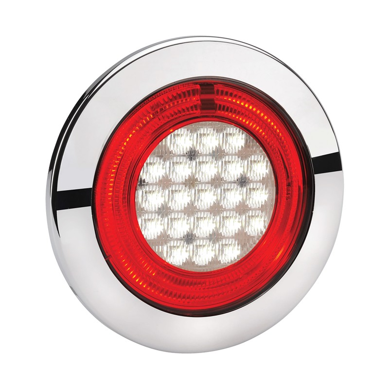 9-33V MDL 56 LED REVERSE LAMP RED WITH RED LED TAIL RING