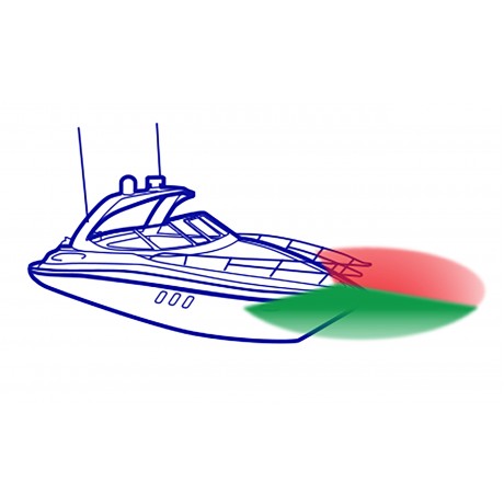 9-33V 2 NM LED BI-COLOUR LAMP WHITE WITH RED/GREEN LENSES