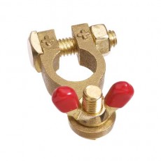 BRASS BATTERY TERMINAL WING NUT POS
