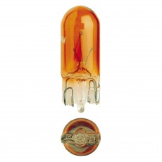 GLOBE 12V 5W AMBER T10MM WEDGE PK10