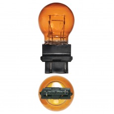 GLOBE 12V 27/7W PLASTIC AMBER PK10