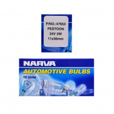 GLOBE 24V 5W 11X36MM FESTOON PK10