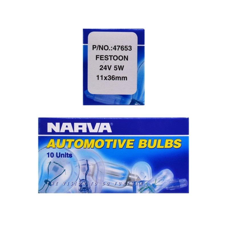 GLOBE 24V 5W 11X36MM FESTOON PK10